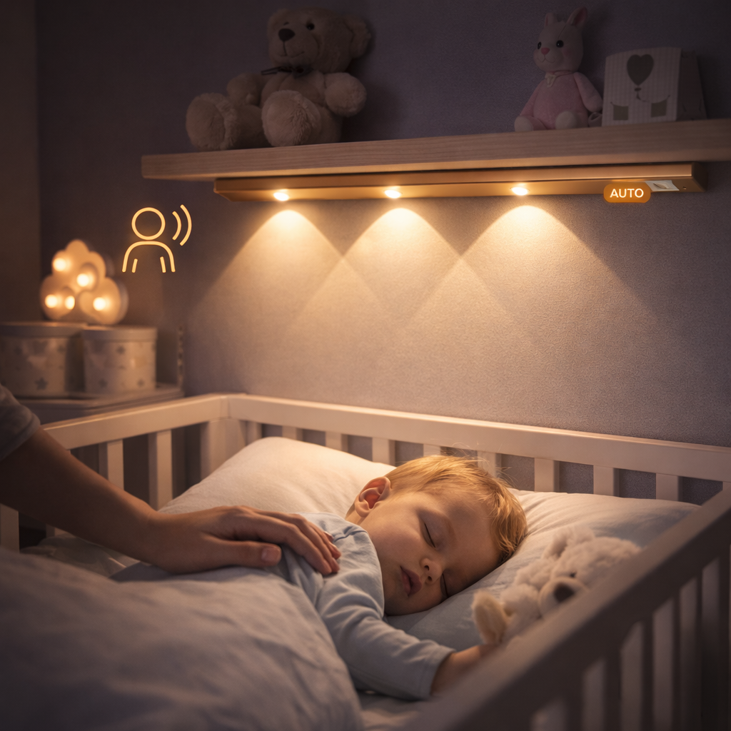 LED PIR Motion Sensor Cabinet  With USB Rechargeble