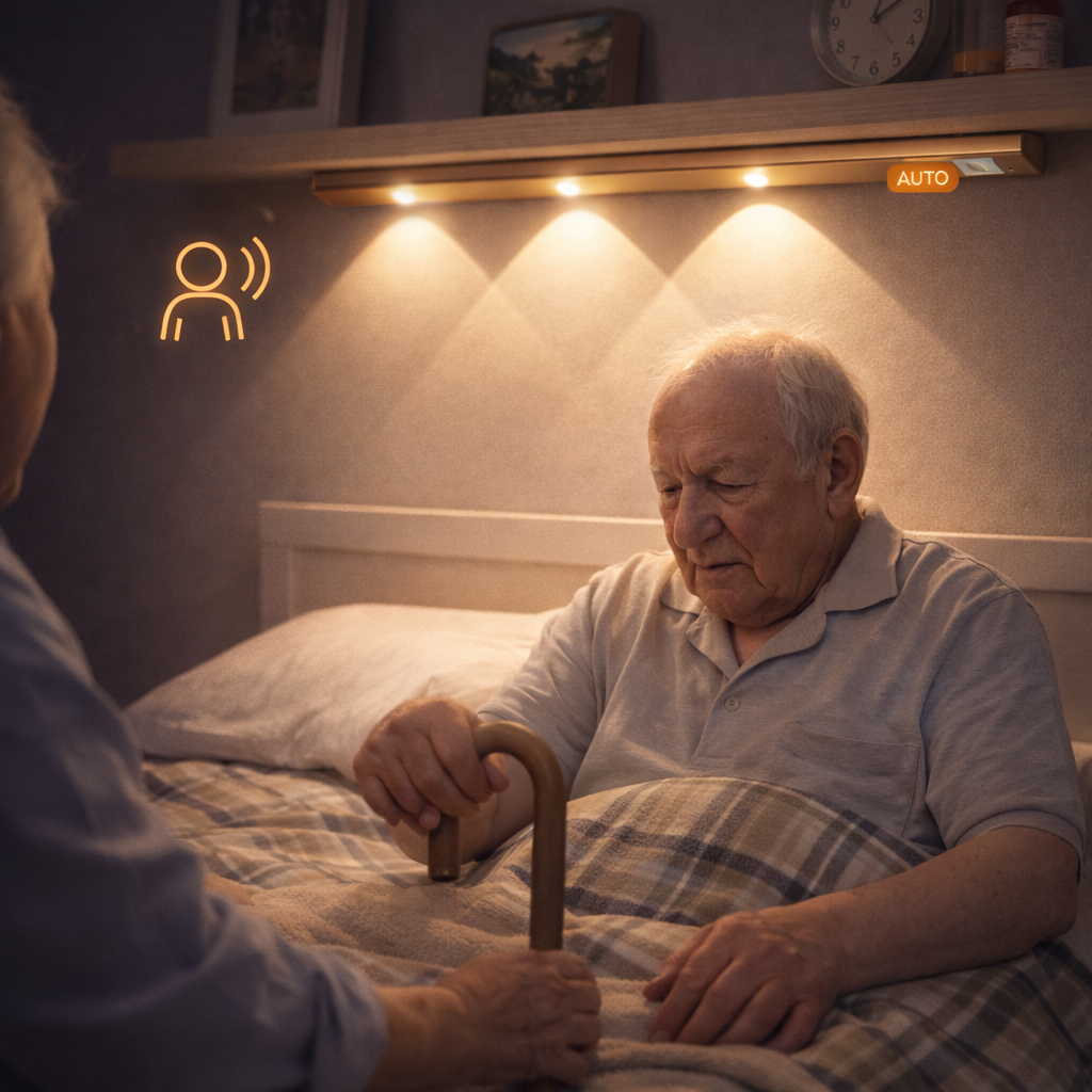 LED PIR Motion Sensor Cabinet  With USB Rechargeble