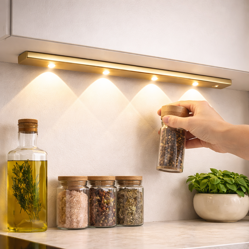 LED PIR Motion Sensor Cabinet  With USB Rechargeble